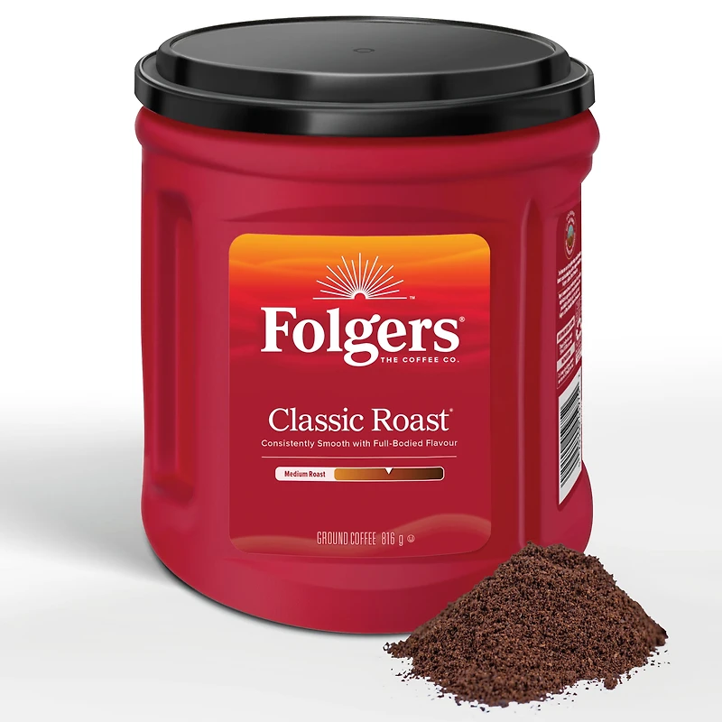 Folgers Classic Medium Roast Ground Coffee 816 g, 861g