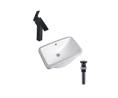 DROP Bath and Kitchen DR091149 Undermount Bathroom Sink Set
