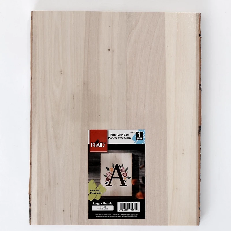 Plaid Wood Surfaces, Wood Plank with Bark, Blank wood round