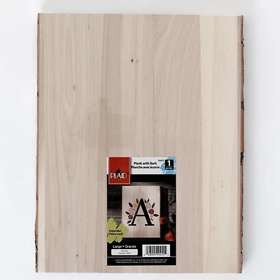 Surfaces en bois Plaid, <br>Planche de bois avec écorce Rond en bois vierge