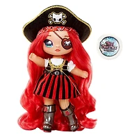 Poupée-mannequin Na Na Na Surprise 2 en 1 et sac à main pailleté scintillant de la série Sparkle : Becky Buckaneer, poupée pirate de 7,5 po