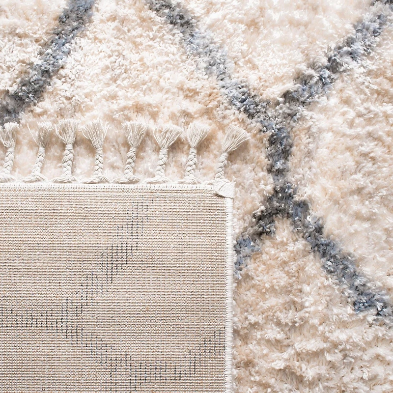 SAFAVIEH Berber Fringe Felicia Geometric Shag Area Rug