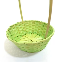 10.5" Bamboo Basket, Green