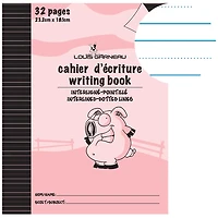Louis Garneau cahier interligné/point. Rose