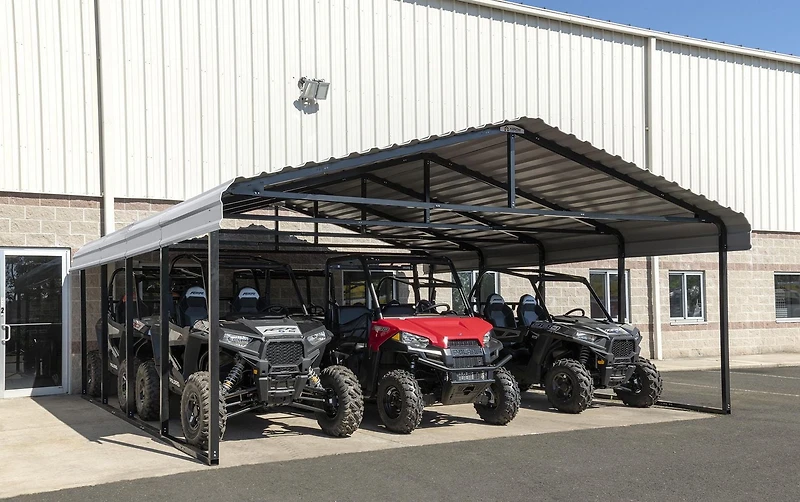 Arrow Carport 20 x 20 - Eggshell