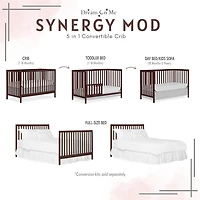 Dream On Me Synergy MOD Crib, Made with Sustainable New Zealand Pinewood, Convertible Crib
