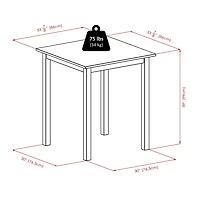 Winsome- Parkland 3PC High table & bar stools