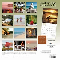 Wyman Publishing At the Lake Au bord du lac 2024 30.48x60.96 CM Mur Carré Calendrier, 9781525611483