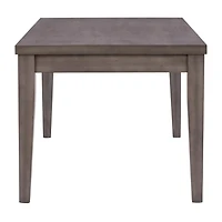 Table à manger d'intérieur classique CorLiving New York en bois massif et contrecollé gris délavé pouvant accueillir jusqu'à 6 personnes