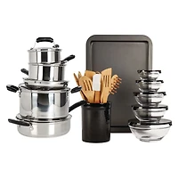 Basic Essentials 25 Piece Stainless Steel Cookware Set