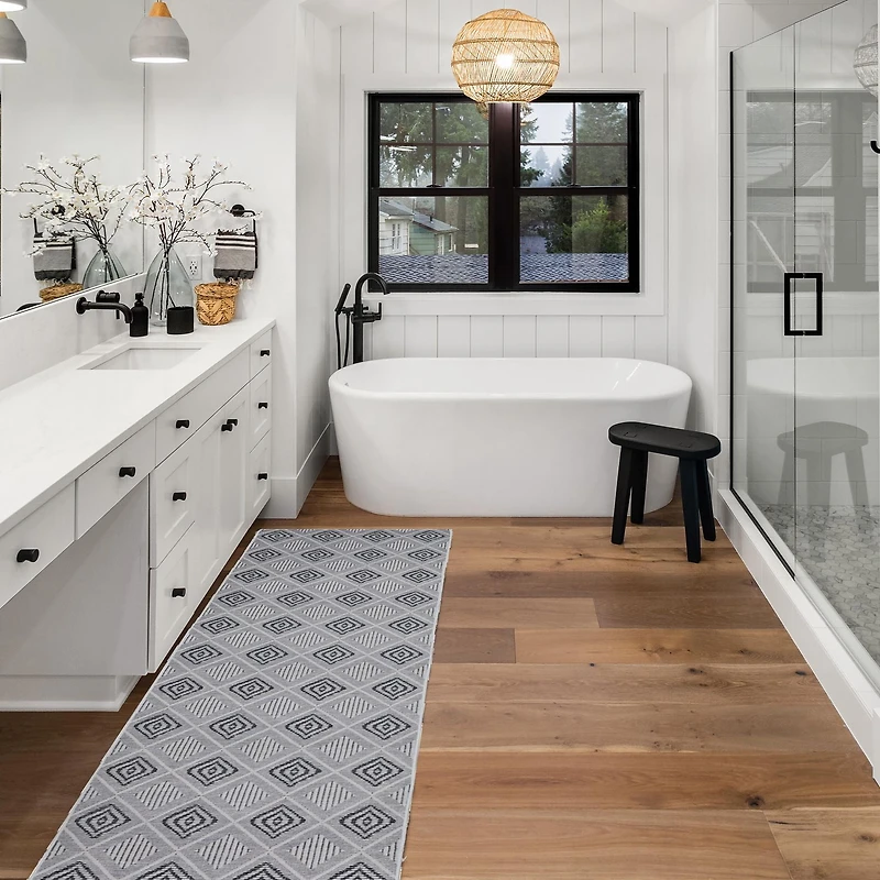Mirage Novi Cream & Grey 2' x 10' Runner Rug