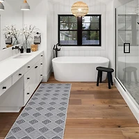Mirage Novi Cream & Grey 2' x 10' Runner Rug