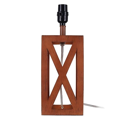 hometrends Lamp Base, 14", wood tone finish