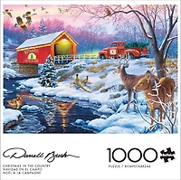 Buffalo Games - Le puzzle Darrell Bush - Christmas in the Country - en 1000 pièces