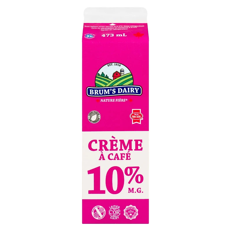 Brum's 10% M.F Coffee Cream