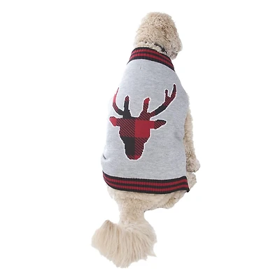 DOG KNIT SWEATER - MOOSE HEAD