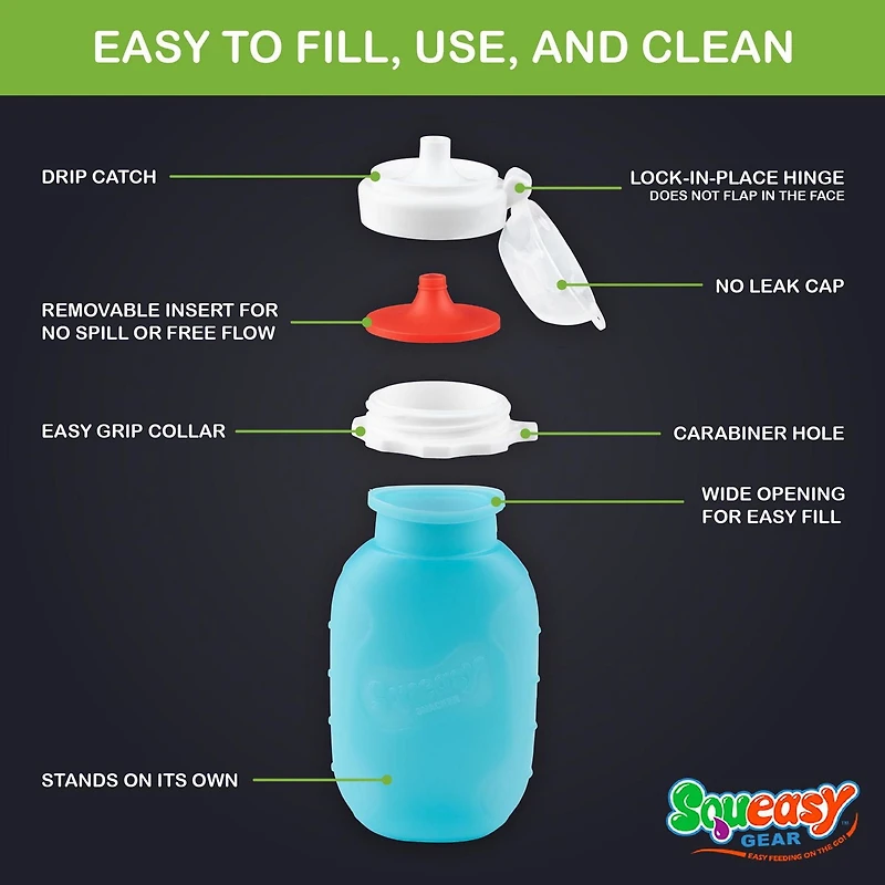 Squeasy Gear Snacker Poche pour Aliments pour Bébé
