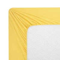 Literie Marina Decoration, 600 fils/cm², ultra douce, à poches profondes, en coton percale à fibres longues, toutes saisons, couleur jaune