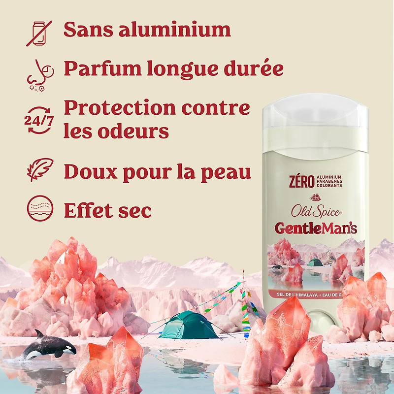 Désodorisant sans aluminum pour hommes Old Spice Gentleman’s blend, Himalayan Sea Salt 85g