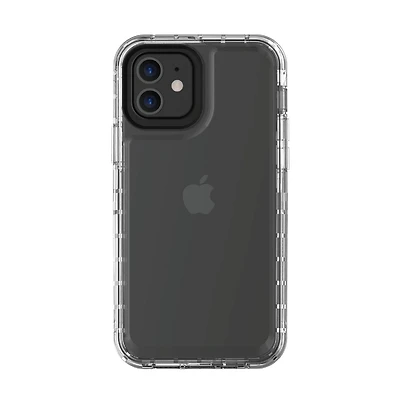 onn. Rugged Phone Case with Holster for iPhone 12 / iPhone 12 Pro - Clear