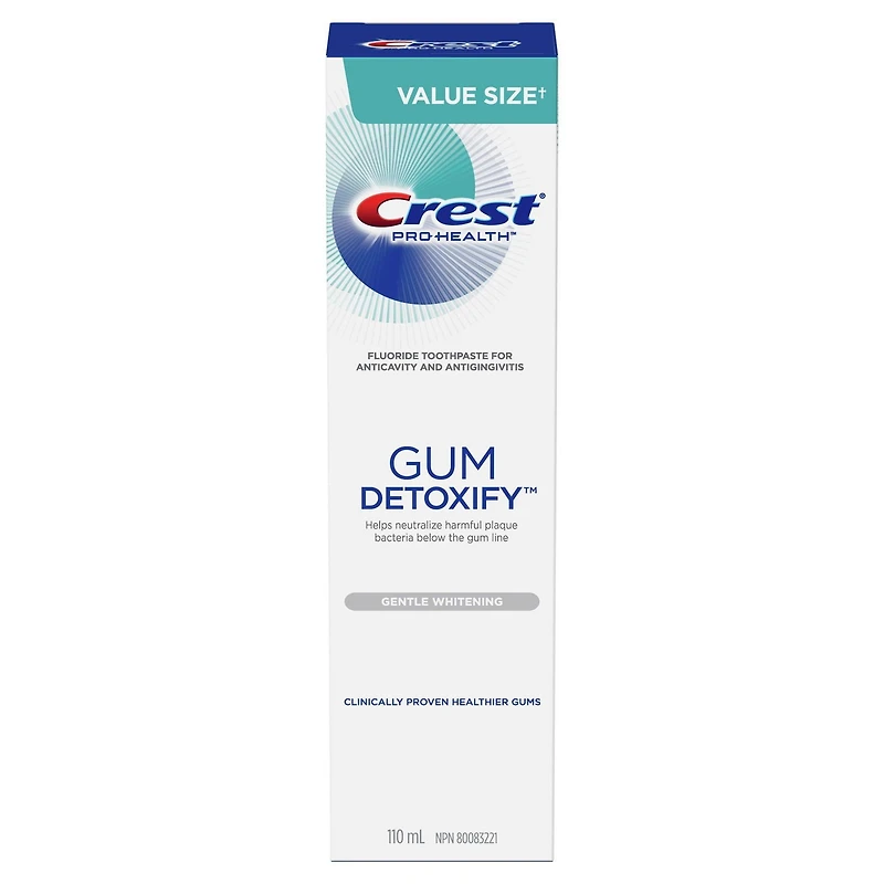 Dentifrice Crest Gum Detoxify Doux blanchiment 110 mL
