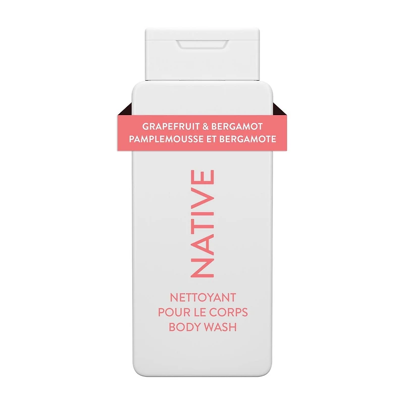 Native – Nettoyant pour le corps Pamplemousse et bergamote – sans sulfate, sans parabènes