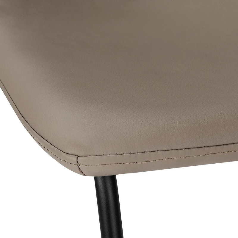 Monarch Specialties Chaise De Bureau, Hauteur Bar, Debout, Bureau, Travail, Pu D'aspect Cuir, Métal, Brun, Noir, Contemporain, Moderne