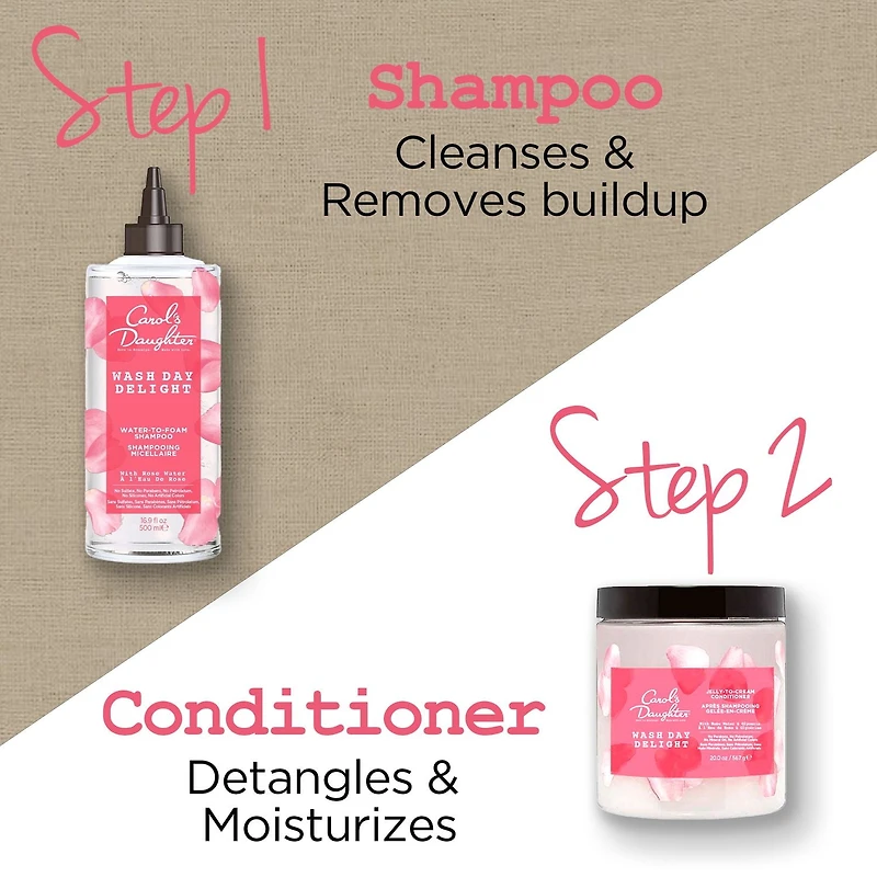 Wash Day Delight Water-To-Foam Shampoo With Rose Water 500mL