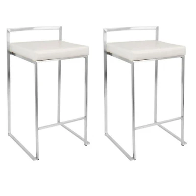 Tabouret de bar sans dossier Salem – Design élégant avec pieds chromés et revêtement en PU, ajout moderne et élégant à n'importe quelle cuisine ou bar