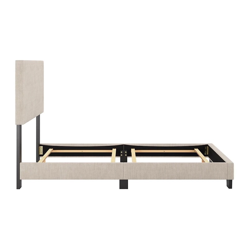 CorLiving Celeste Modern Upholstered Adult Twin Bed Frame with Headboard, Box Spring Required