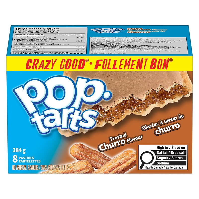 Tartelettes Pop-Tarts® glacées à saveur de churro, 384 g, 8 tartelettes POP TART CHURRO PÂTISSERIES 384GMX12