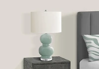 Monarch Specialties  Luminaire, 25"h, Lampe De Table, Céramique Bleue, Abat-jour Ivoire / Crème, Contemporain, Moderne