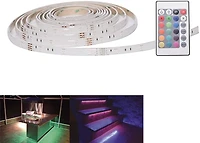 Bande lumineuse avec 16 option de couleur (RVB), Se branche à une prise, 4 mètres
