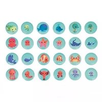 Janod - Memory Game - Baby Animals - Bathtime toys - Discovery and Early-Development - For Boys and Girls - From 24 Months + - Multilingual