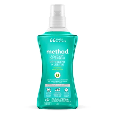 Method, Détergent à lessive concentré 4x, Sauge des rives, 66 brassées 1,56L