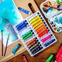 MONT MARTE Ensemble de peinture d'aquarelle de 2ml - 24mcx MM WATERCOLOR 24PC