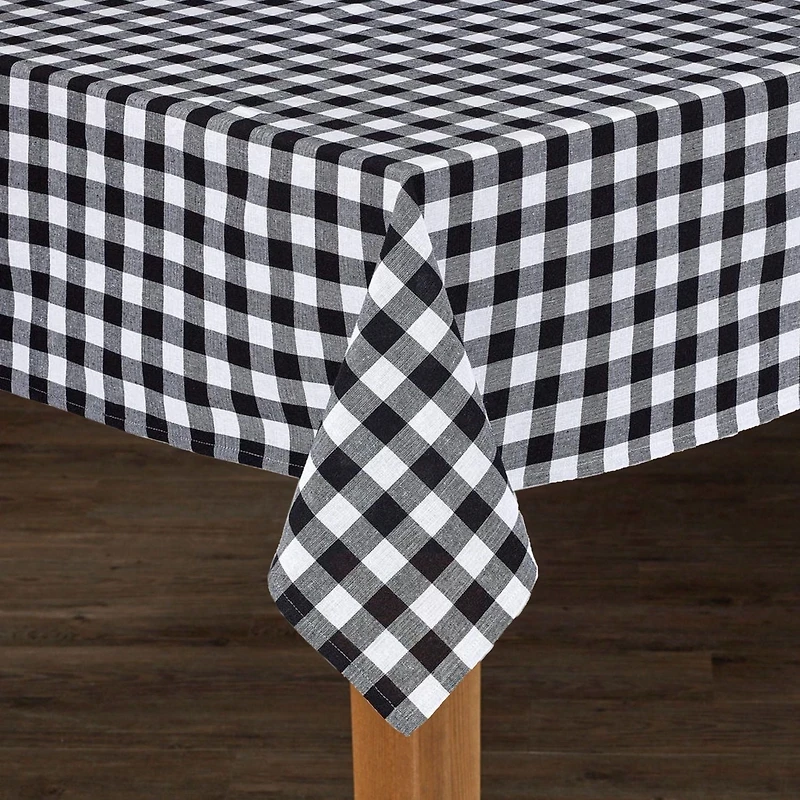 Fabstyles Country Check Tablecloth Farmhouse Decor For Indoor/Outdoor Use, Picnics, BBQ’s, Potlucks, Summer Events, Living and Dining Room, Sizes: 54" x 72
