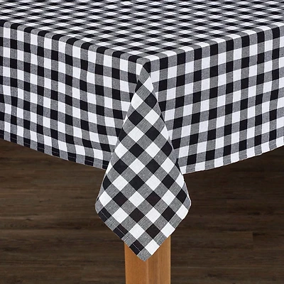 Fabstyles Country Check Tablecloth Farmhouse Decor For Indoor/Outdoor Use, Picnics, BBQ’s, Potlucks, Summer Events, Living and Dining Room, Sizes: 54" x 72