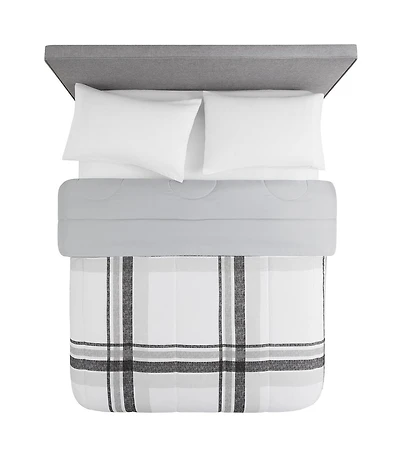 Mainstays Grey Plaid Comforter Double/Queen