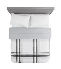 Mainstays Grey Plaid Comforter Double/Queen
