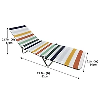 Fabric Beach Lounger,Multi stripe