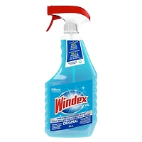Windex Original Blue Glass and Window Cleaner, Bottles Made from 100% Recycled Plastic, 765mL