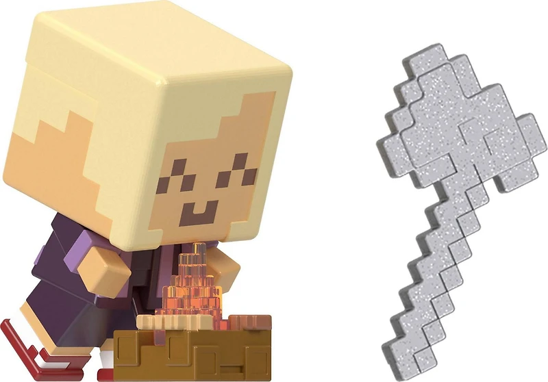 Minecraft Mini Mode Mining Action Figures with Reveal, Accessory & Moldable Sand (Characters May Vary)