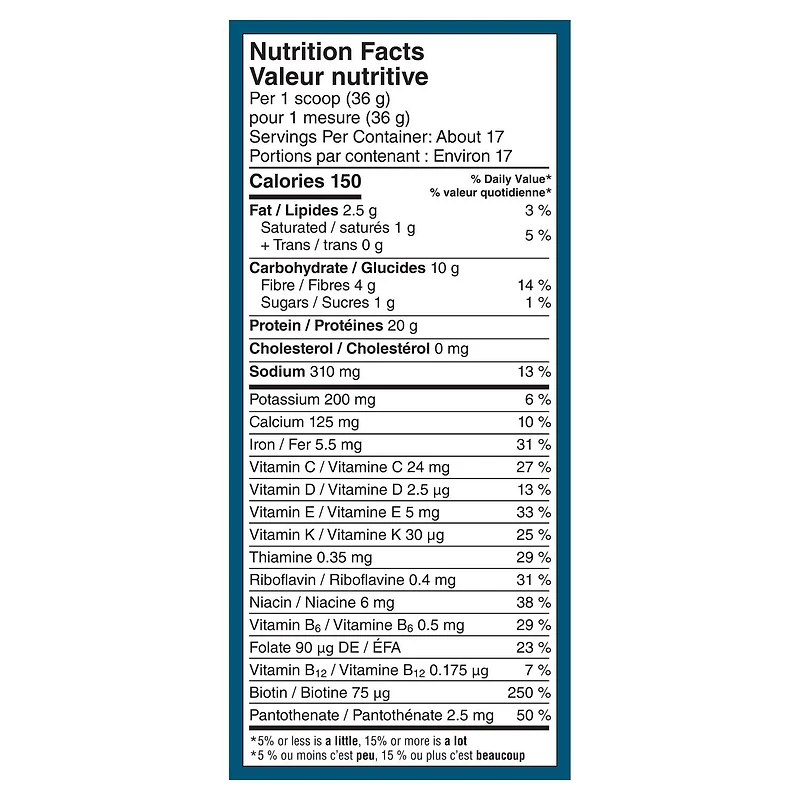 Vega Protéines + Nutrition CA – Chocolat (613 g)