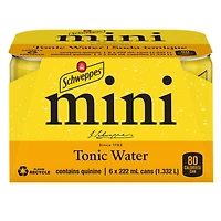Schweppes Tonic Water 6 x 222 mL, Mini cans