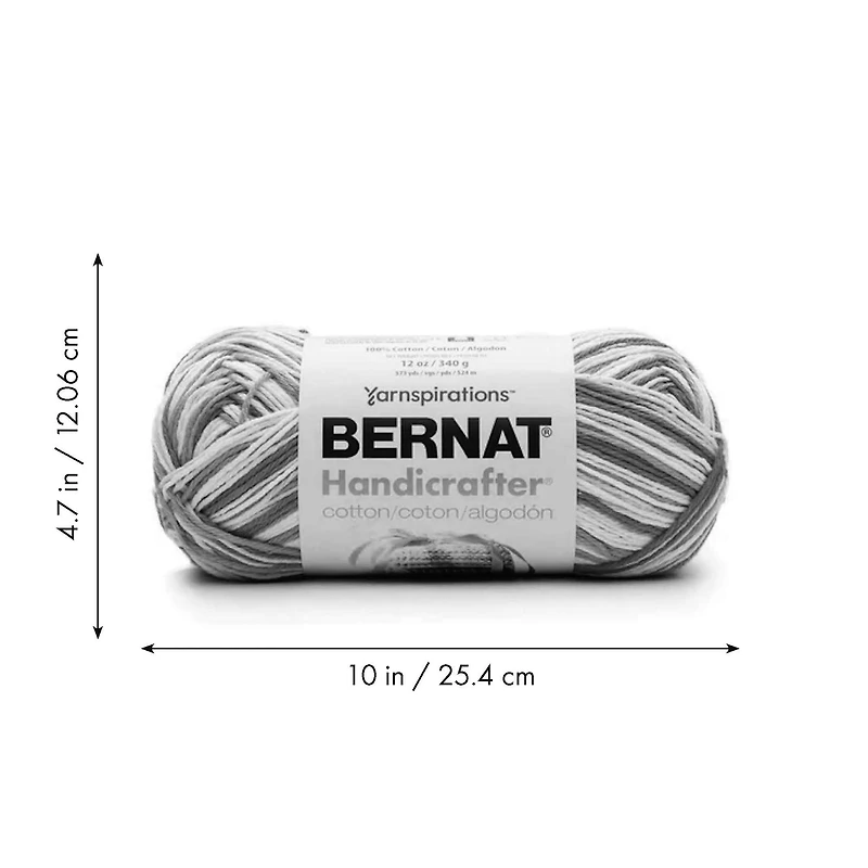 Bernat® Handicrafter® Ombre Yarn, Cotton #4 Medium, 12oz/340g, 573 Yards