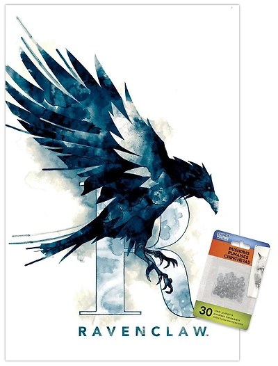 The Wizarding World: Harry Potter - Ravenclaw Illustrated House Logo Wall Poster