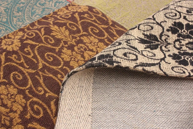 ECARPETGALLERY 5'8" x 7'6" Transitional Collage Handmade Area Rug for Living Room, Dining Room and Bedroom in Grey