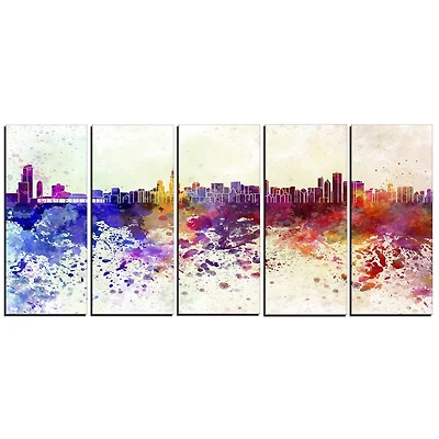 Design Art Chicago Skyline Canvas Print