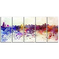 Design Art Chicago Skyline Canvas Print